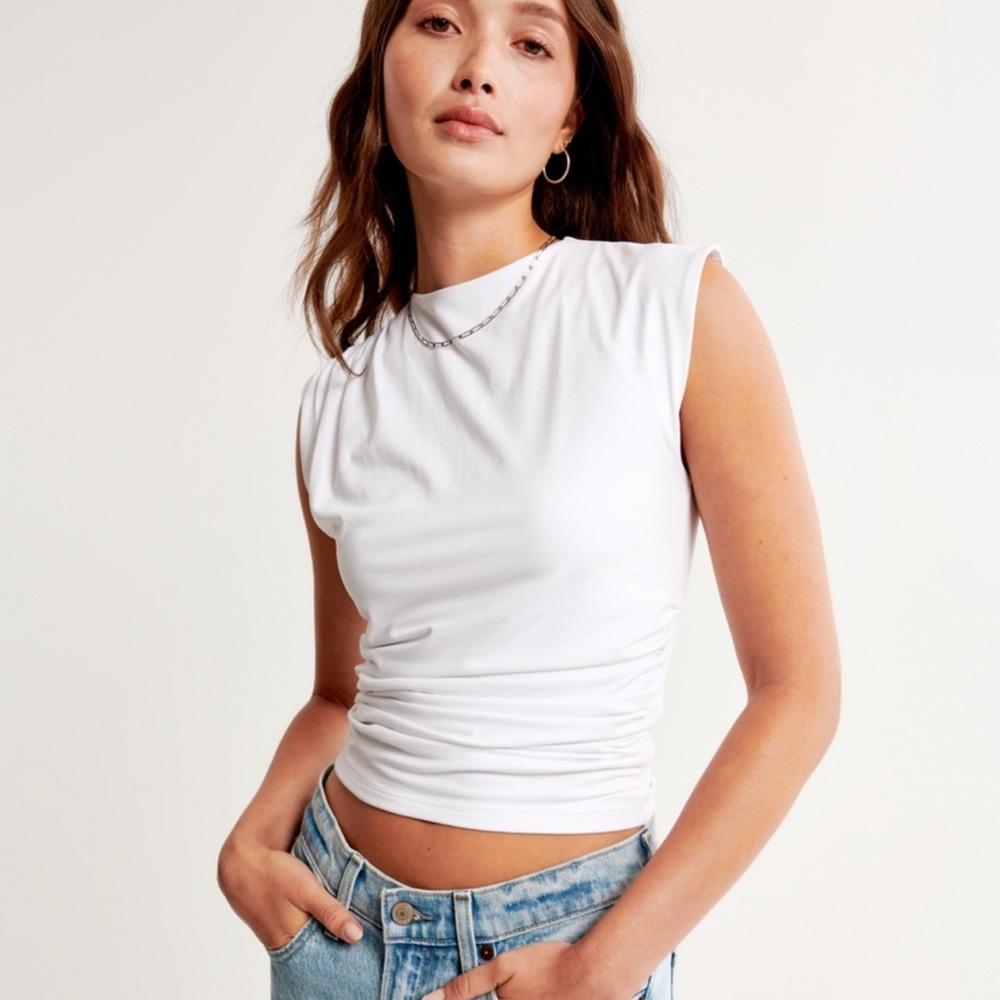 NWOT Abercrombie Draped Shell Top